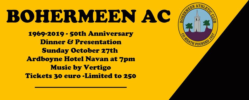 bohermeen ac 50th anniversary dinner and presentation